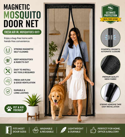 Premium Magnetic Mosquito Net for Door(100 x 210 CM)