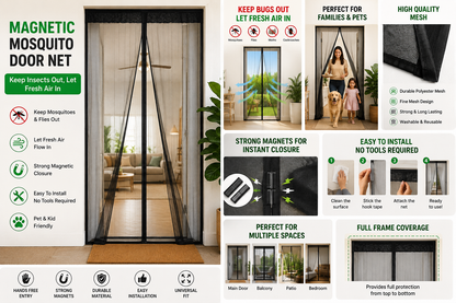 Premium Magnetic Mosquito Net for Door(100 x 210 CM)
